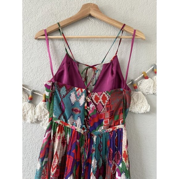 Anthropologie Maeve Tarana Multicolor Artsy Maxi Dress Tropical Boho Flowy 8 - Picture 7 of 11